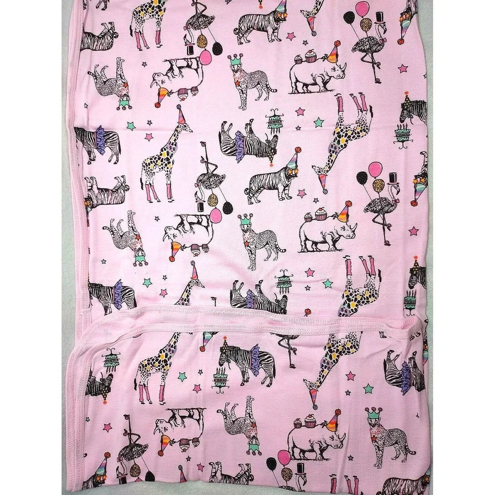 ROSIE POPE 3pc Party Animal Cupcake Swaddle Blanket Headband Lot Bow Cotton‎ NEW